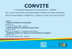 AUDIÊNCIA PÚBLICA NA CÂMARA DE VEREADORES COM A PRESIDÊNCIA DA CORSAN ACONTECE HOJE 18/06 - Câmara de Vereadores de Canguçu