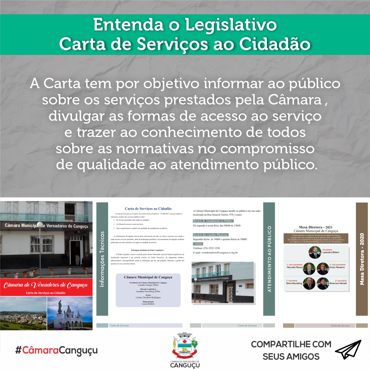 Entenda o Legislativo: Carta de Serviços ao Cidadão - Câmara de vereadores de Canguçu