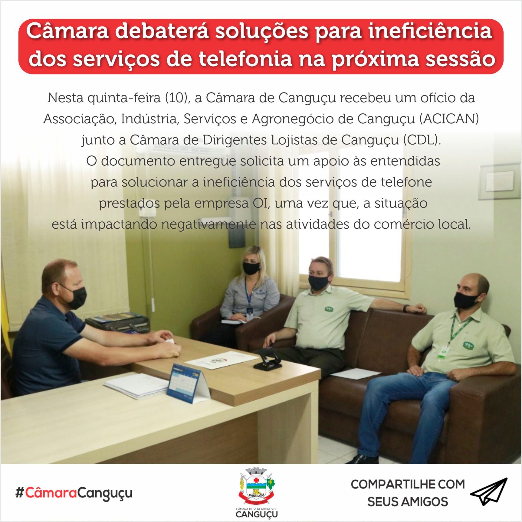 Câmara debaterá soluções para ineficiência dos serviços de telefonia na próxima sessão - Câmara de vereadores de Canguçu