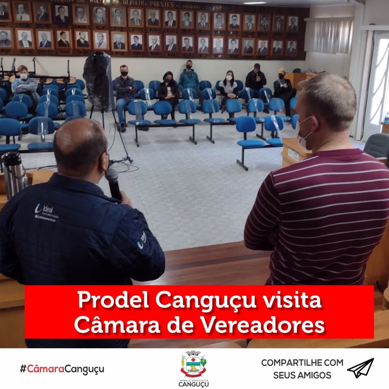 Prodel Canguçu visita Câmara de Vereadores - Câmara de vereadores de Canguçu