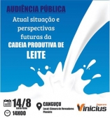 CÂMARA REALIZA HOJE (14/08) AUDIÊNCIA PÚBLICA SOBRE A CADEIA PRODUTIVA DO LEITE - Câmara de Vereadores de Canguçu