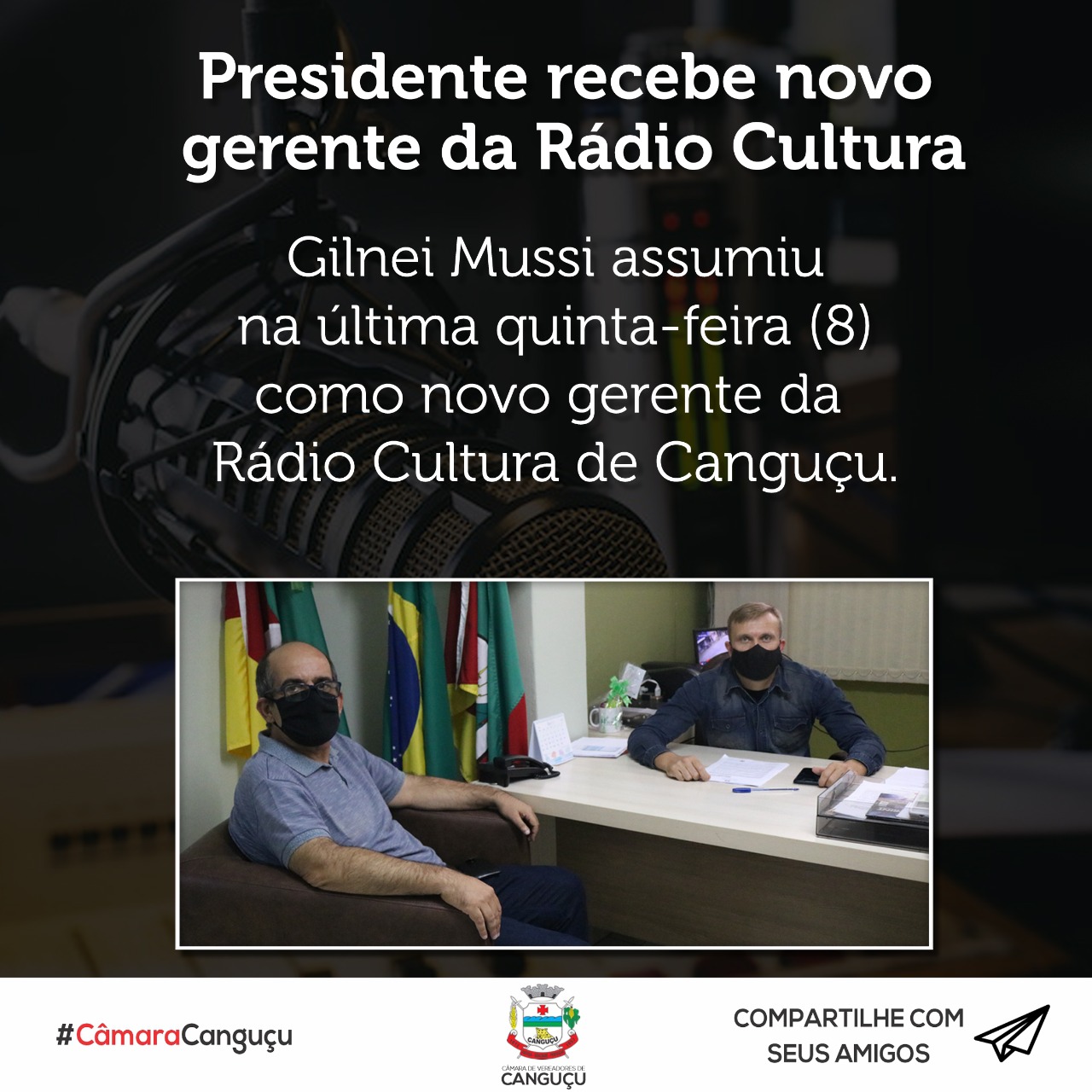 Presidente recebe novo gerente da Rádio Cultura - Câmara de vereadores de Canguçu