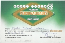 PRESIDENTE DA CÂMARA VER. BIGICO (PP) É O CONVIDADO DO PROG. PERSONALIDADES DA RADIO CULTURA - Câmara de Vereadores de Canguçu