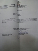 Substitutivo apresentado para projeto de gratificação para Mini Vereadores - Câmara de vereadores de Canguçu