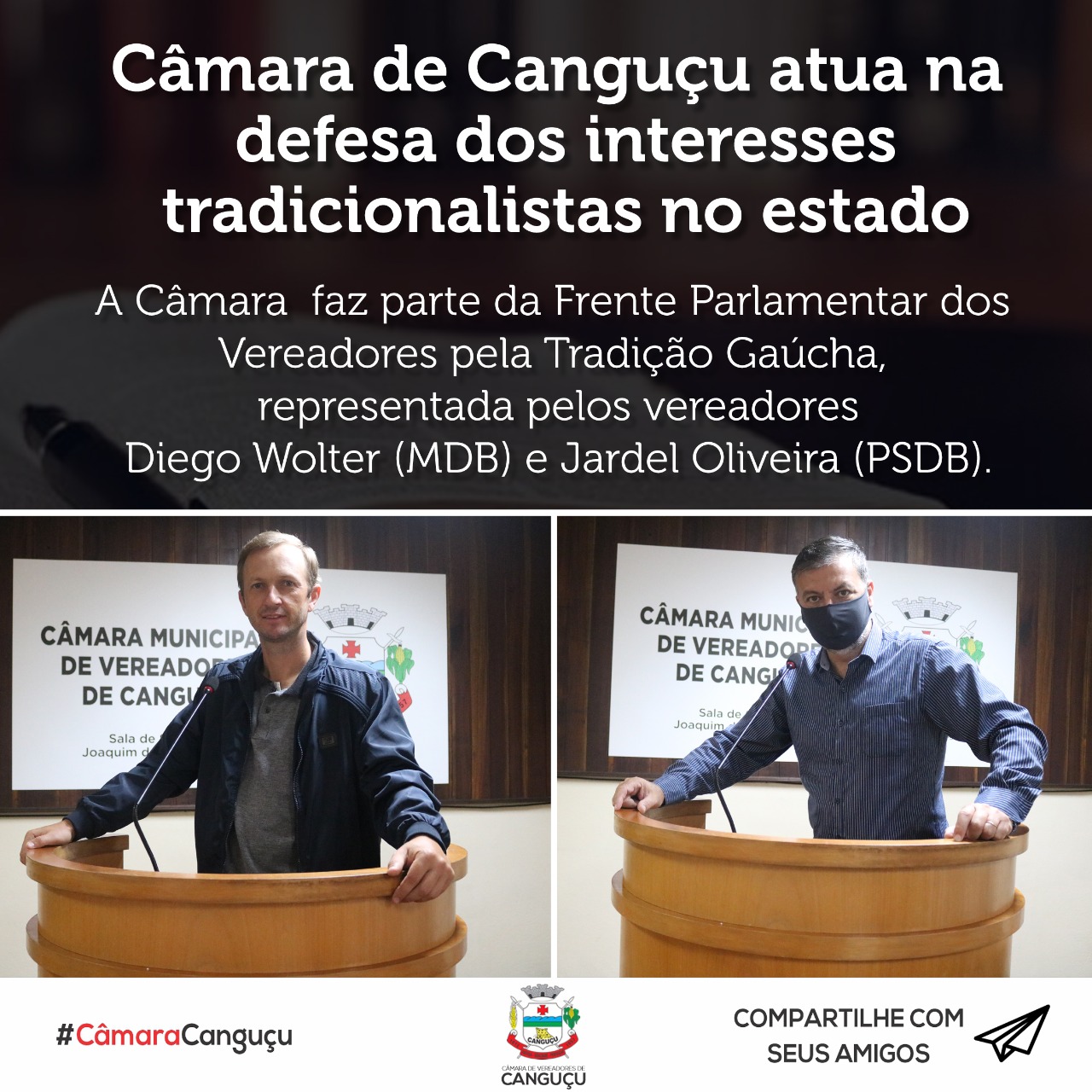 Câmara de Canguçu atua na defesa dos interesses tradicionalistas no estado - Câmara de vereadores de Canguçu
