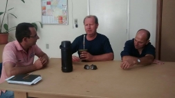 VER. MADRID (PP) E VER. BIGICO (PP) SE REUNEM COM O SECRETÁRIO DE TRÂNSITO E OBRAS CÉSAR PINZ PARA FALAR SOBRE SANEMENTO BÁSICO - Câmara de Vereadores de Canguçu