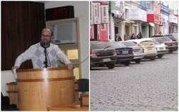 VER. CLEDEMIR GONÇALVES (PSDB)  QUESTIONA PREFEITURA E COMUNIDADE A RESPEITO DO ESTACIONAMENTO OBLIQUO - Câmara de vereadores de Canguçu