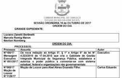 Ordem do dia da sessão desta quinta-feira (19) - Câmara de vereadores de Canguçu