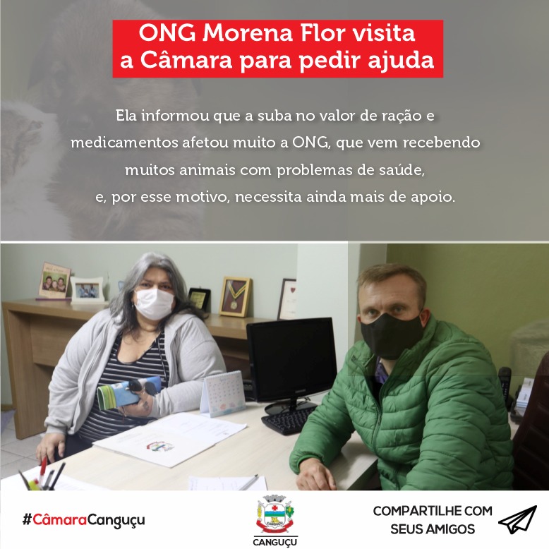 ONG Morena Flor visita a Câmara para pedir ajuda - Câmara de vereadores de Canguçu