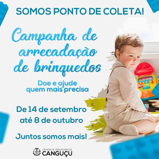 Campanha de arrecadação de brinquedos 2021 - Câmara de vereadores de Canguçu