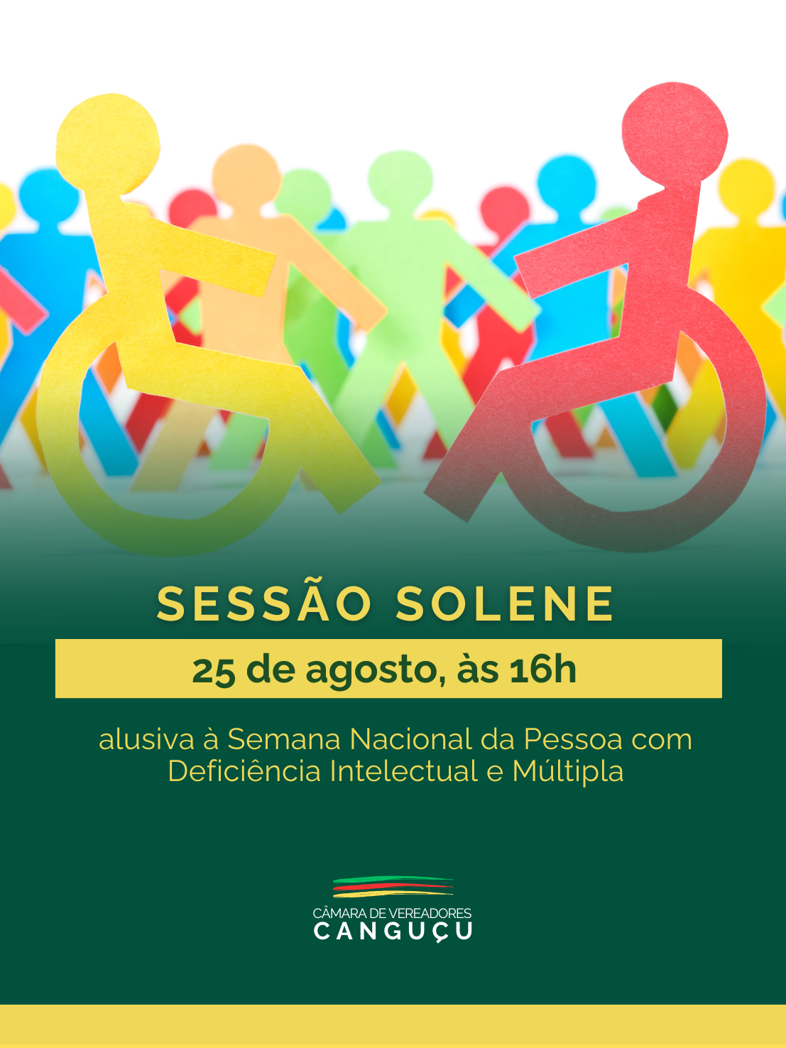 Sessão solene alusiva à Semana da Pessoa com Deficiência será realizada na Câmara - Câmara de Vereadores de Canguçu