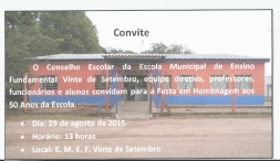 CÂMARA RECEBE CONVITE PARA EVENTO DA ESCOLA MUNICIPAL 20 DE SETEMBRO - Câmara de Vereadores de Canguçu